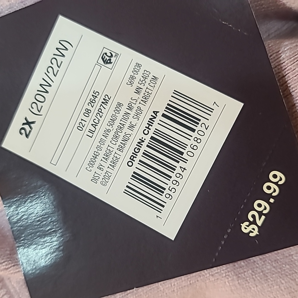 Ava & Viv, women’s lavender crop jogger sweatpants, 2X 4X new with tags Lilac - Picture 6 of 6